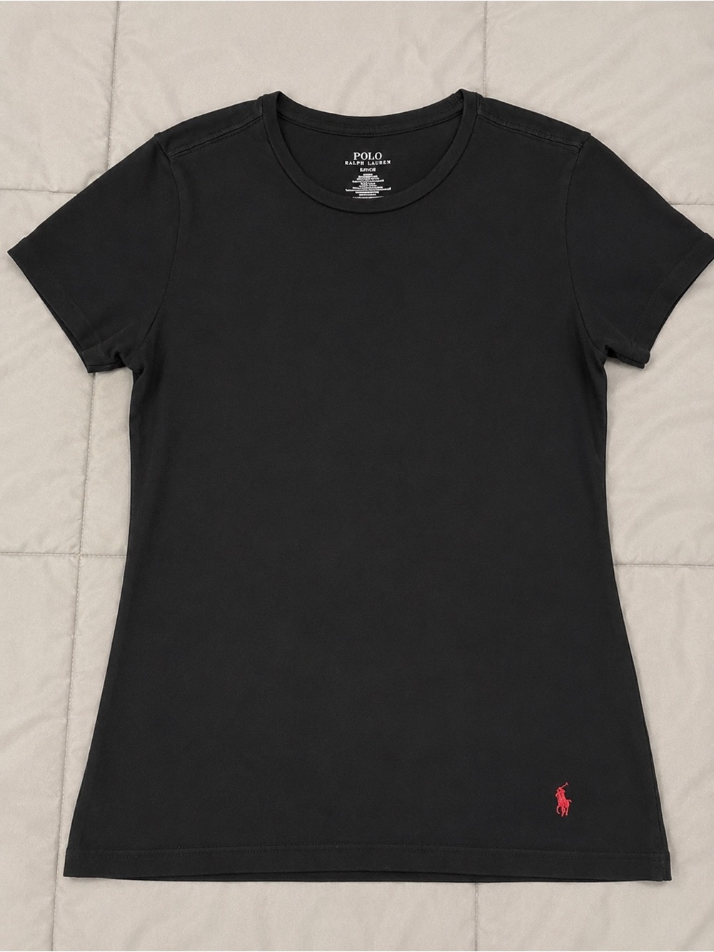 Polo by Ralph Lauren Black Short Sleeve Crewneck Tee with Red Pony